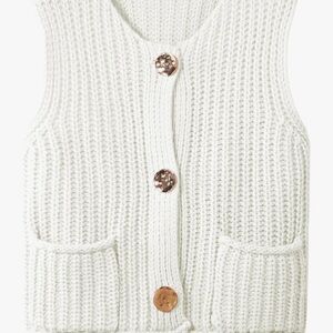 Women’s White Crochet Chunky Knit Top